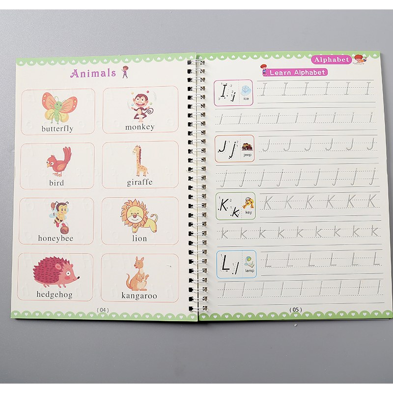 Cute Animal Tracing Practice Copybook
